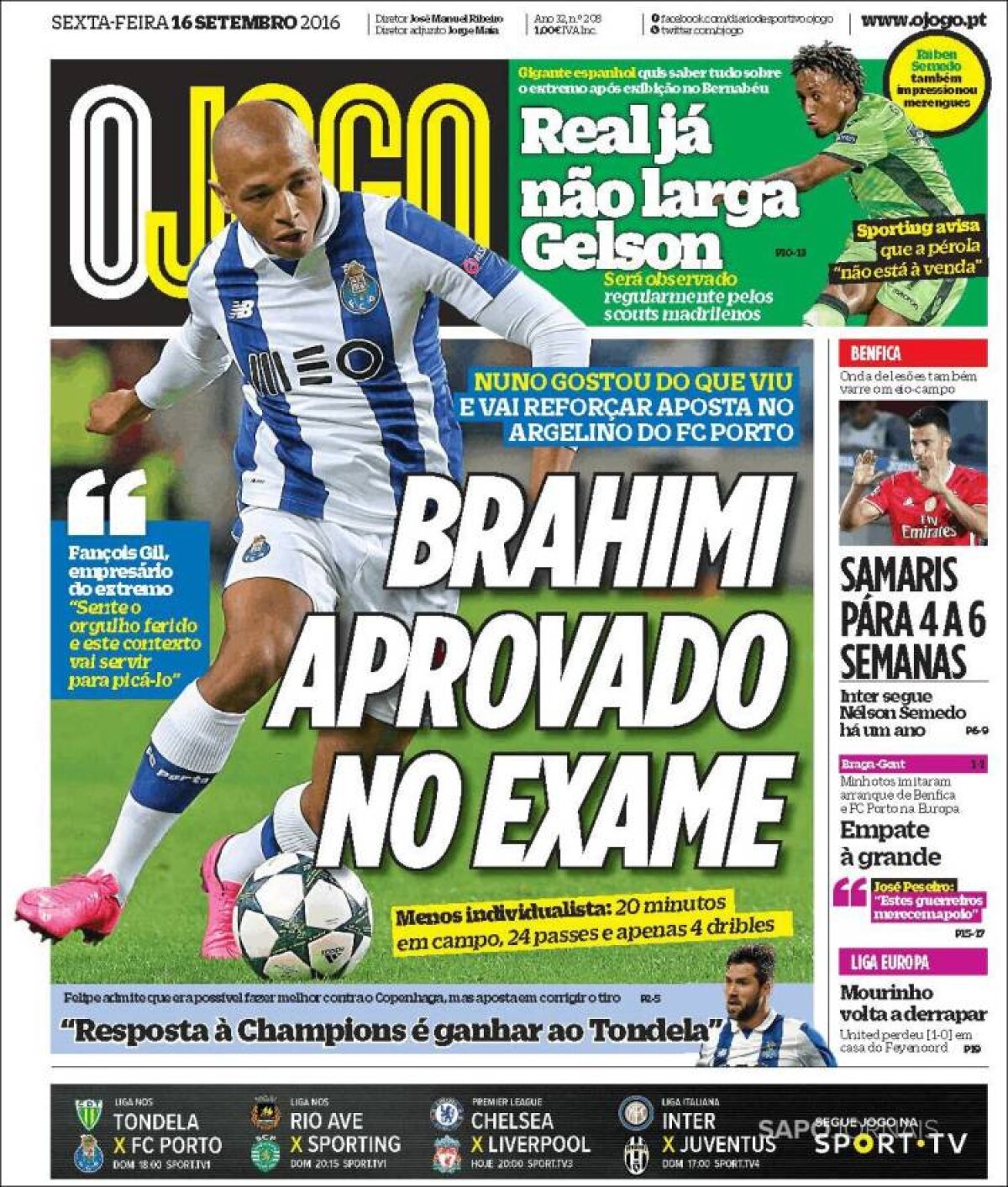 Ce scriu azi ziarele de sport din lume (16 septembrie 2016)