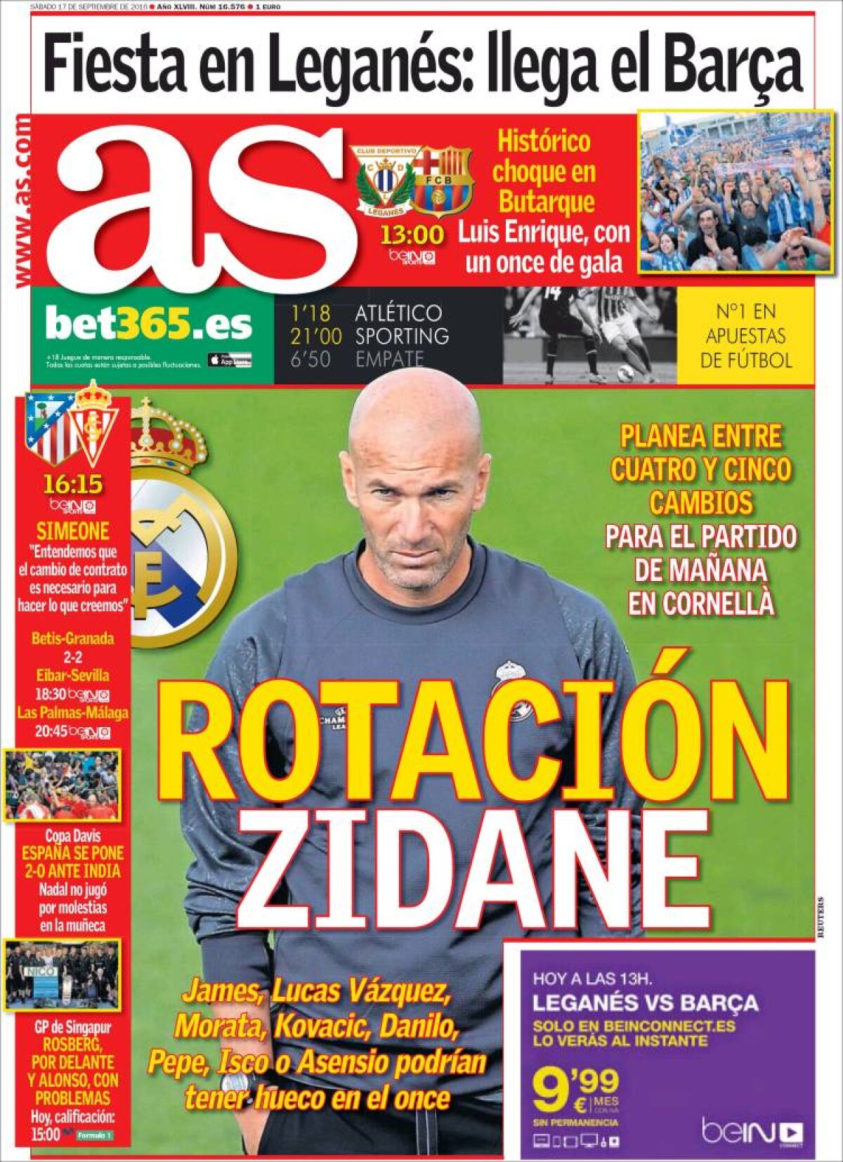 Ce scriu azi ziarele de sport din lume (17 septembrie 2016)