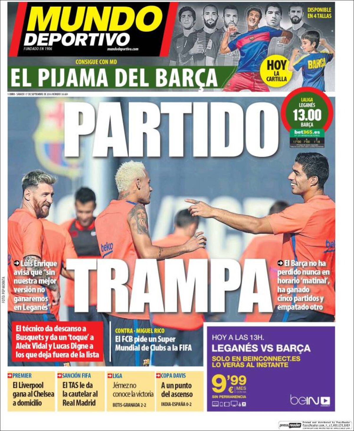 Ce scriu azi ziarele de sport din lume (17 septembrie 2016)