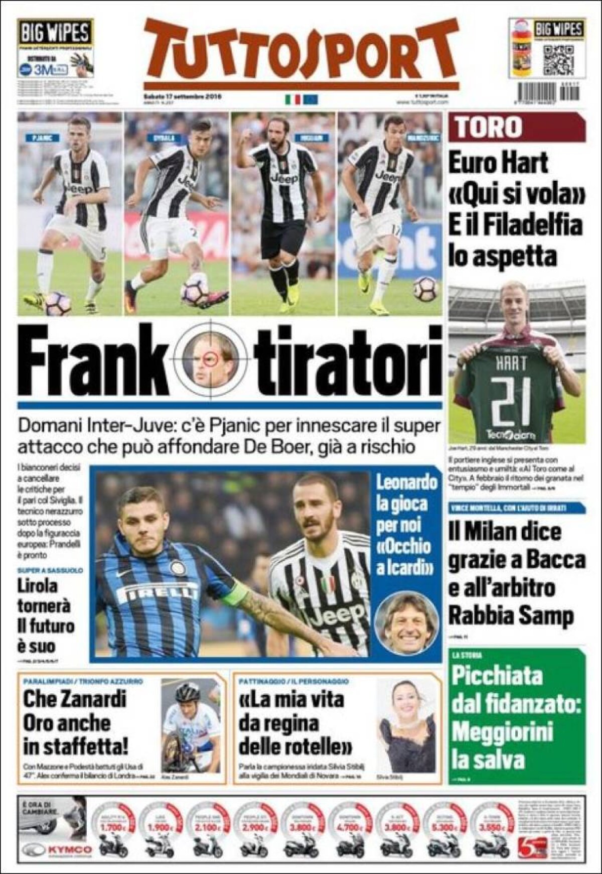 Ce scriu azi ziarele de sport din lume (17 septembrie 2016)