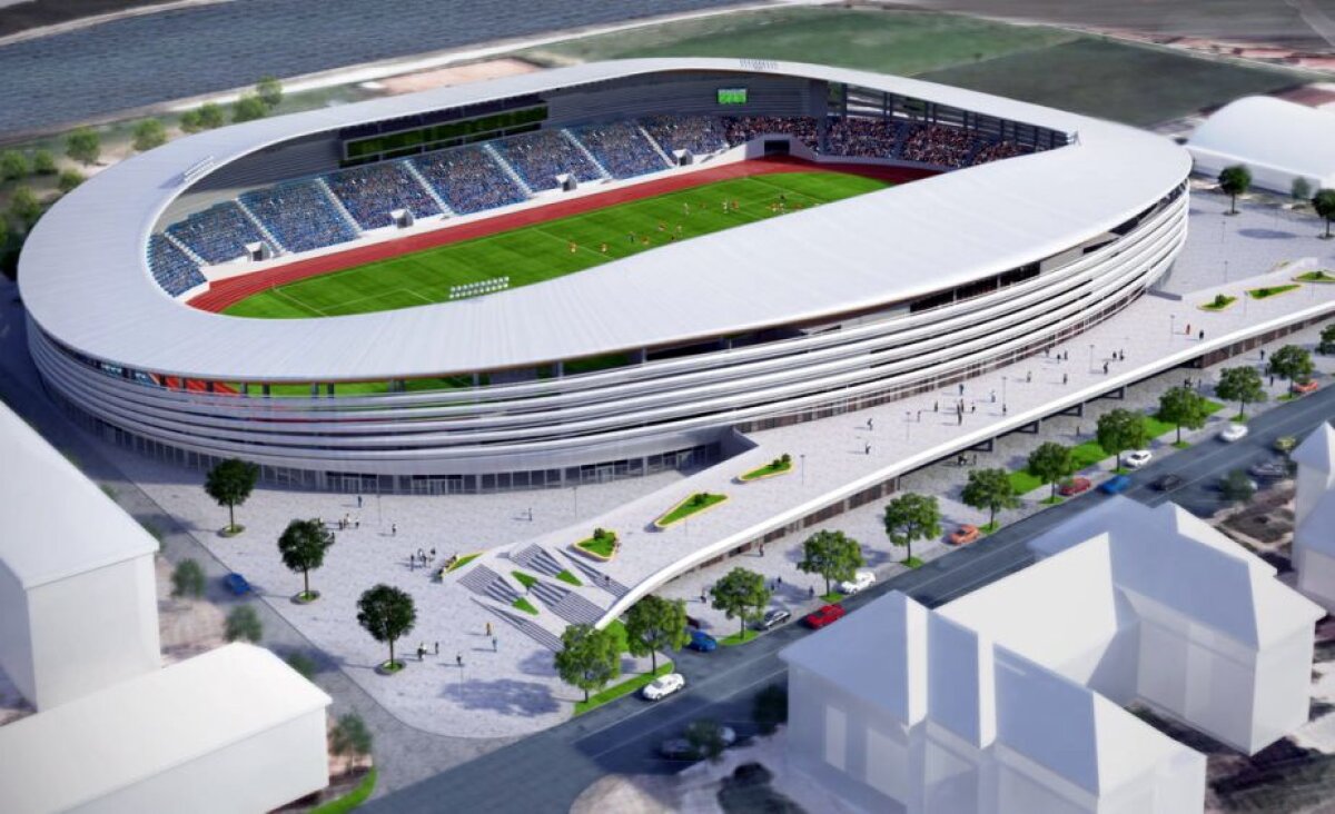 GALERIE FOTO Cum arată în acest moment al doilea stadion care se ridică acum în România: 45% finalizat
