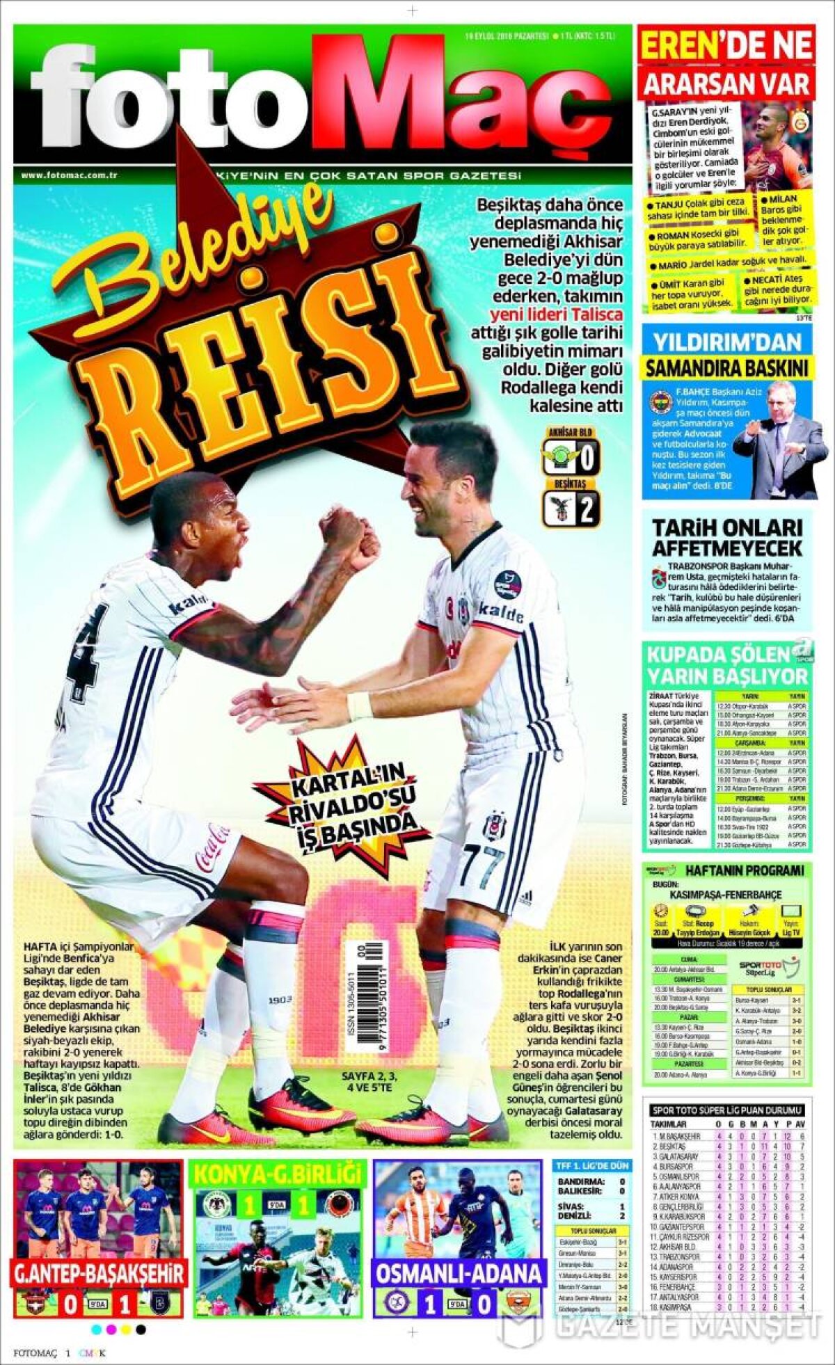 Ce scriu azi ziarele de sport din lume (19 septembrie 2016)