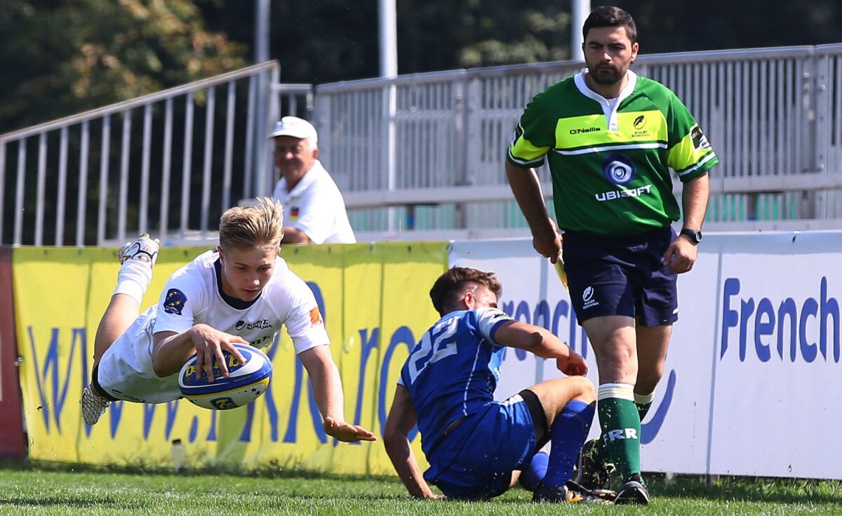 FOTO Ovalul tinereții » Colaj de momente spectaculoase la Campionatul European de Rugby în 7 U18