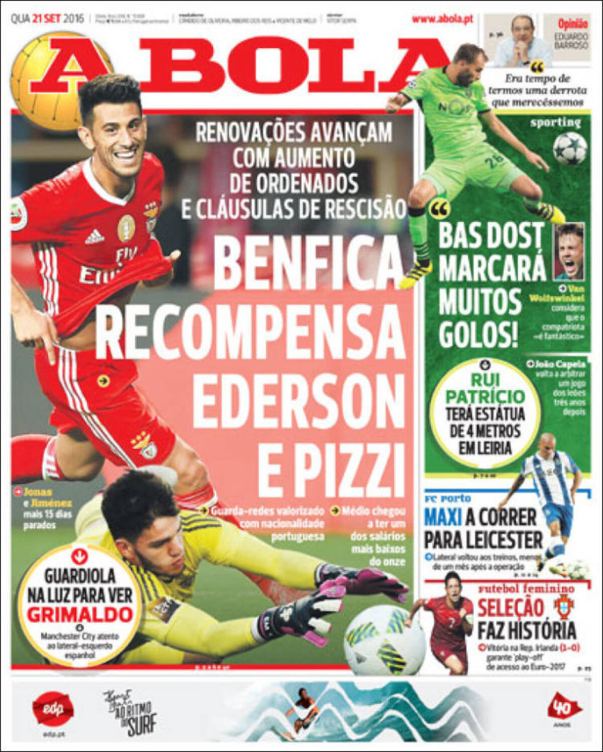 Ce scriu azi ziarele de sport din lume (21 septembrie 2016)