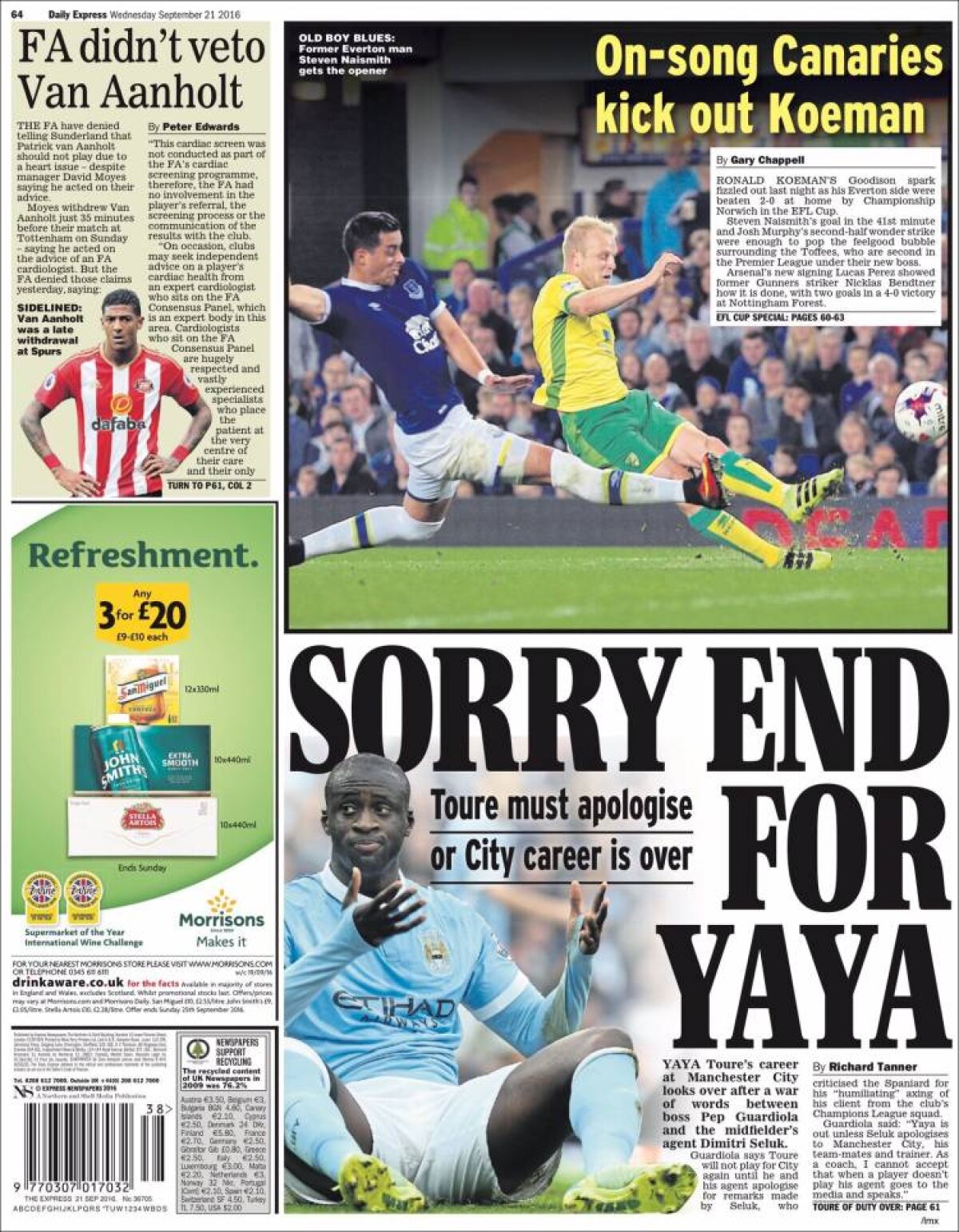 Ce scriu azi ziarele de sport din lume (21 septembrie 2016)