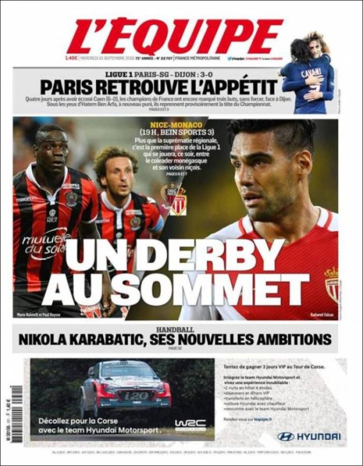 Ce scriu azi ziarele de sport din lume (21 septembrie 2016)