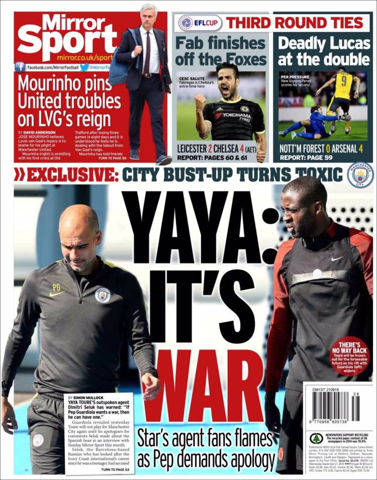 Ce scriu azi ziarele de sport din lume (21 septembrie 2016)