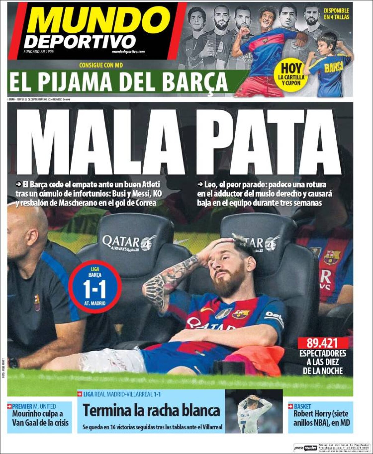 Ce scriu azi ziarele de sport din lume (22 septembrie 2016)