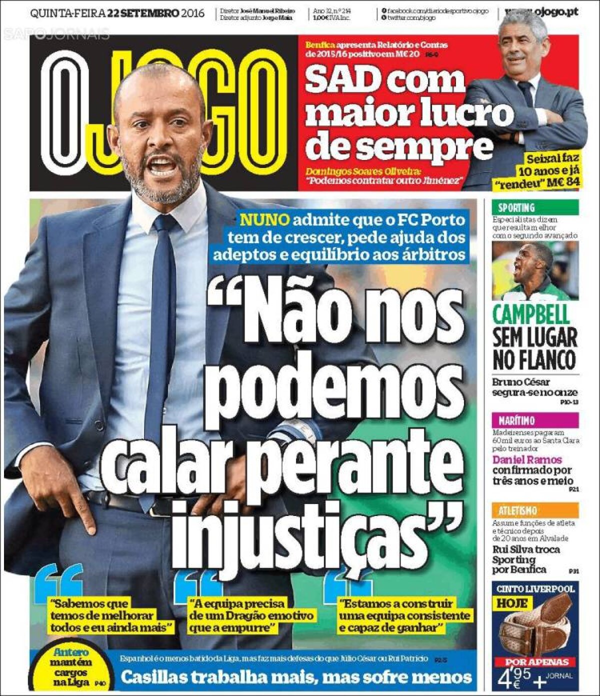 Ce scriu azi ziarele de sport din lume (22 septembrie 2016)