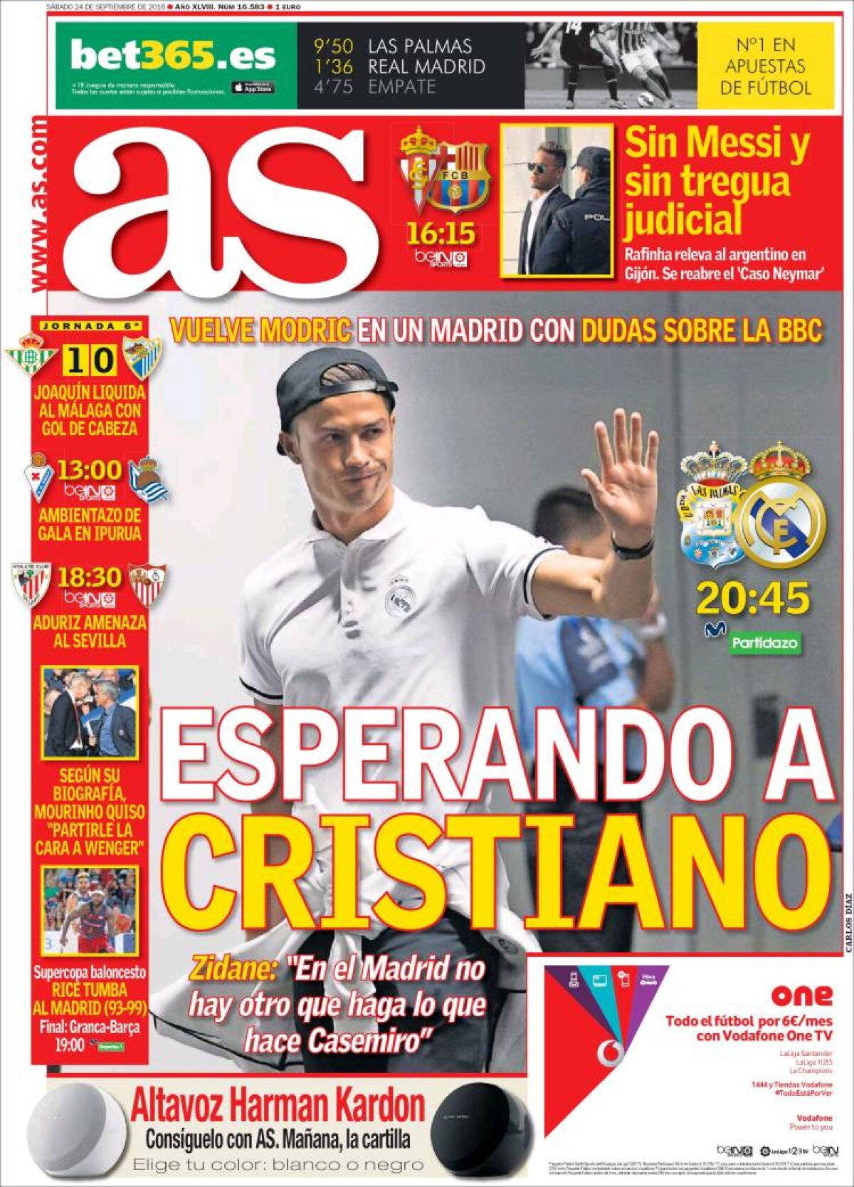 Ce scriu azi ziarele de sport din lume (24 septembrie 2016)