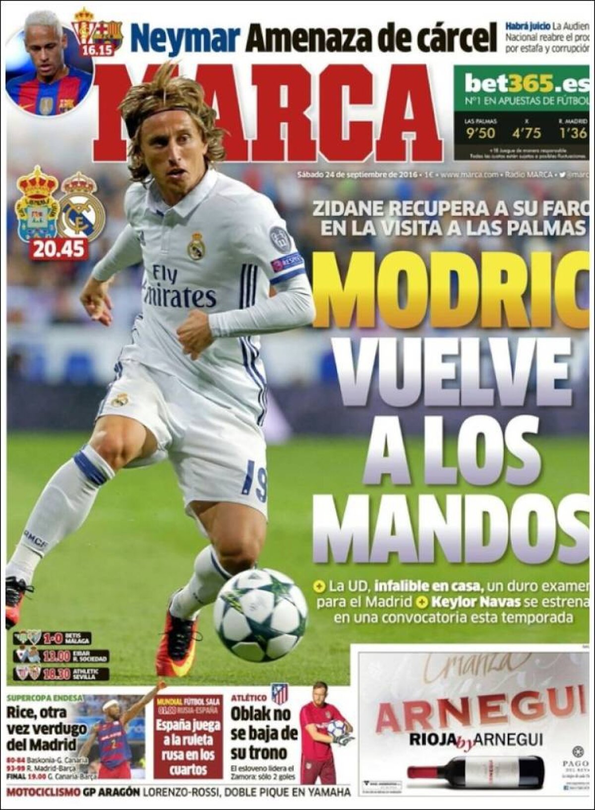 Ce scriu azi ziarele de sport din lume (24 septembrie 2016)