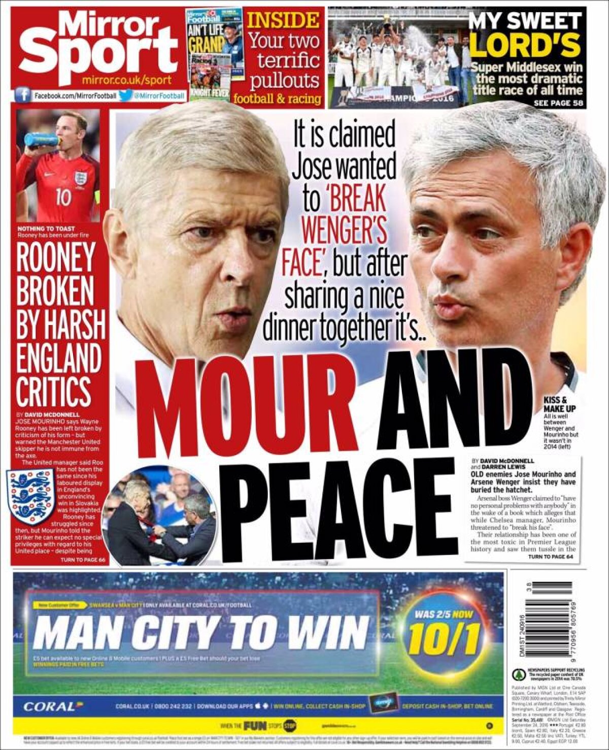 Ce scriu azi ziarele de sport din lume (24 septembrie 2016)