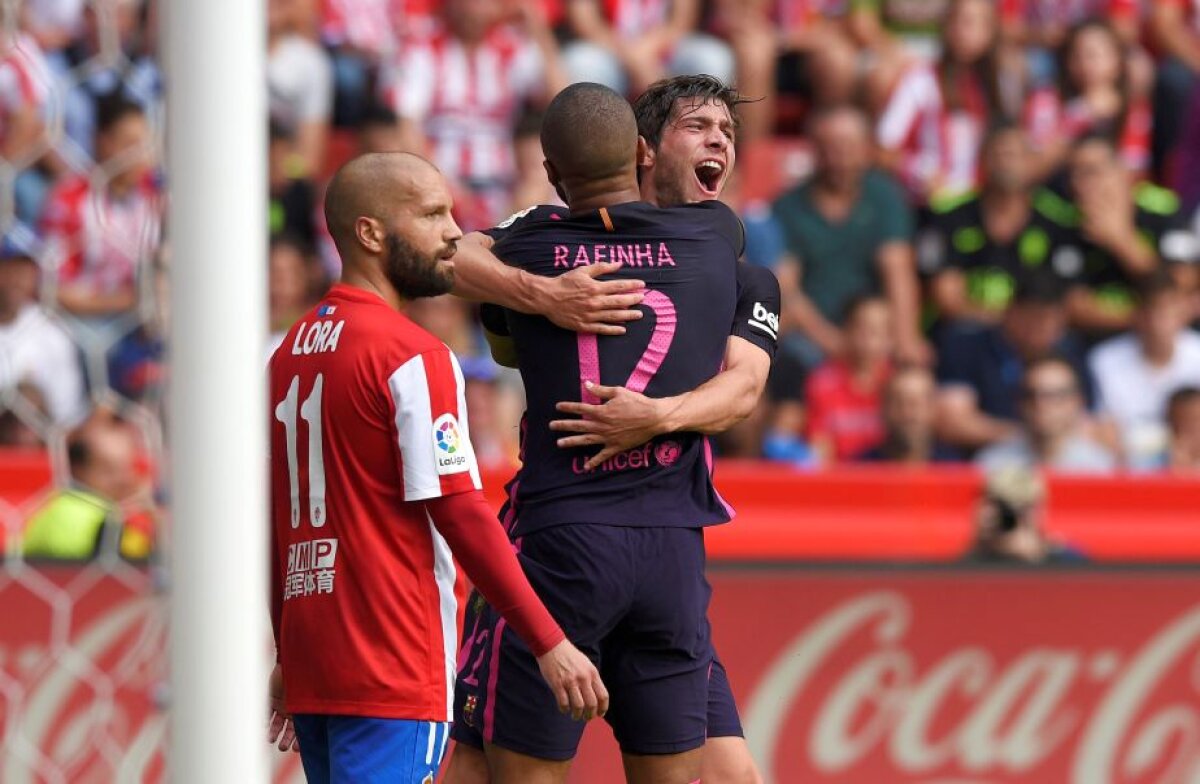 FOTO+VIDEO Barcelona, recital pe terenul lui Sporting Gijon » Catalanii s-au dezlănțuit pe final