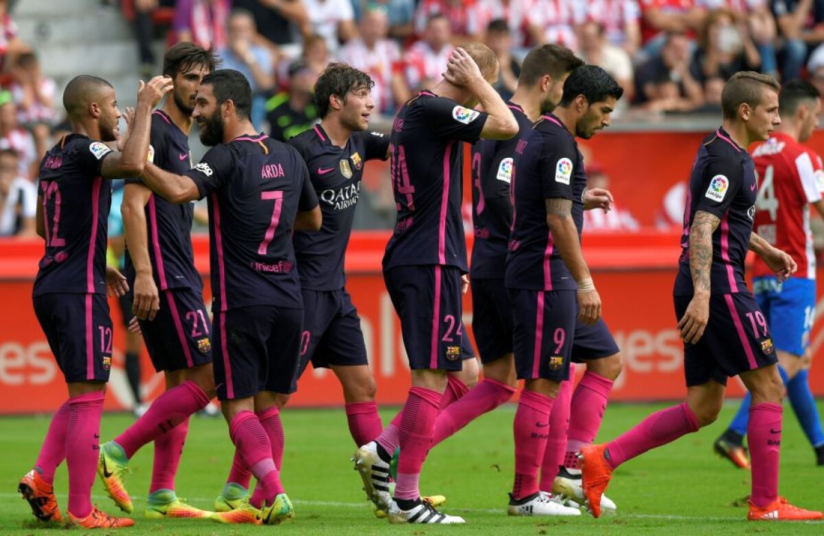 FOTO+VIDEO Barcelona, recital pe terenul lui Sporting Gijon » Catalanii s-au dezlănțuit pe final