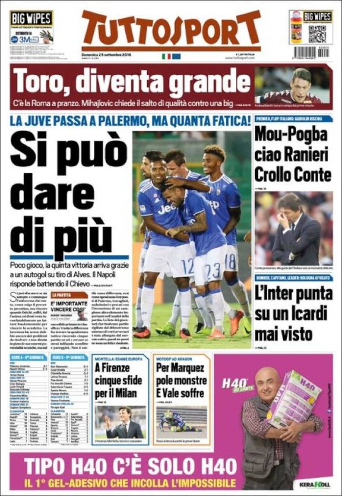 Ce scriu azi ziarele de sport din lume (25 septembrie 2016)