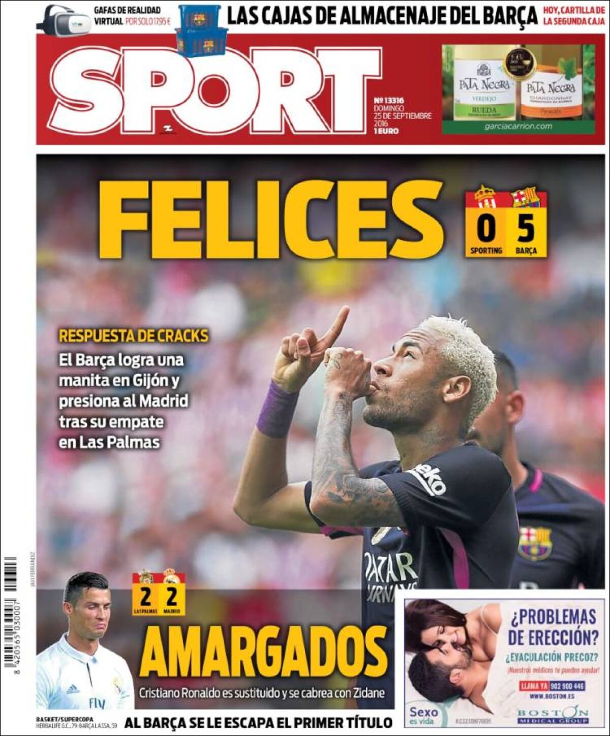 Ce scriu azi ziarele de sport din lume (25 septembrie 2016)