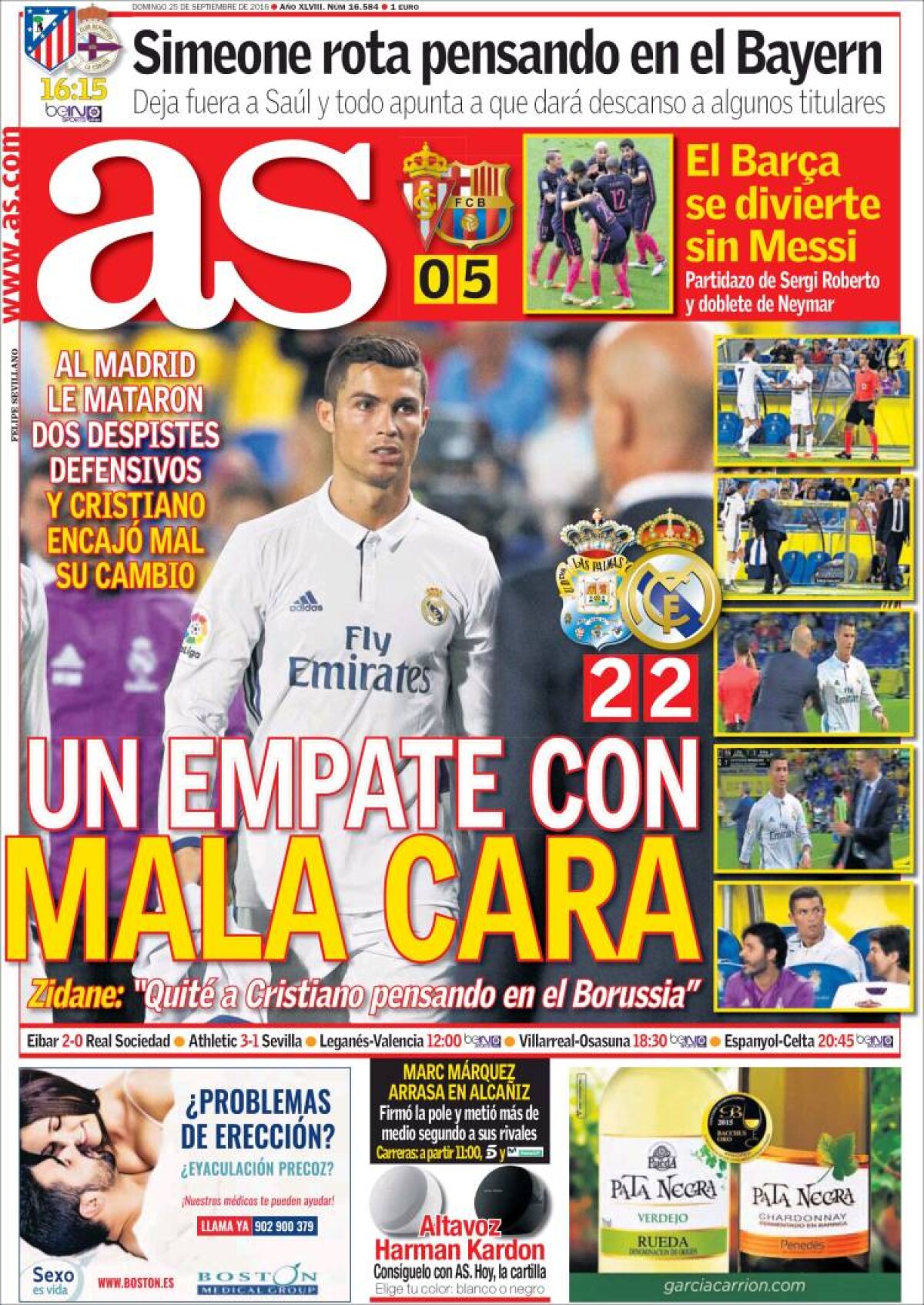 Ce scriu azi ziarele de sport din lume (25 septembrie 2016)