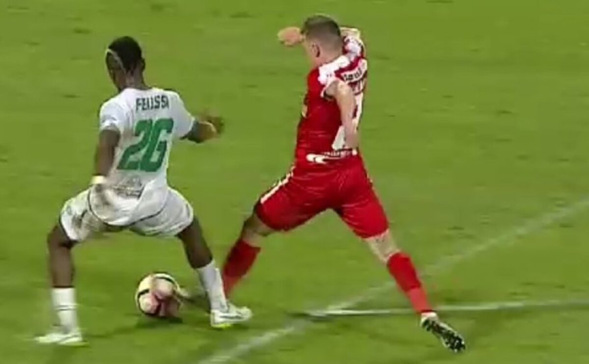 Verdict în cazul golului anulat lui Dinamo » Ce decizie se impunea după duelul Lazăr - Feussi