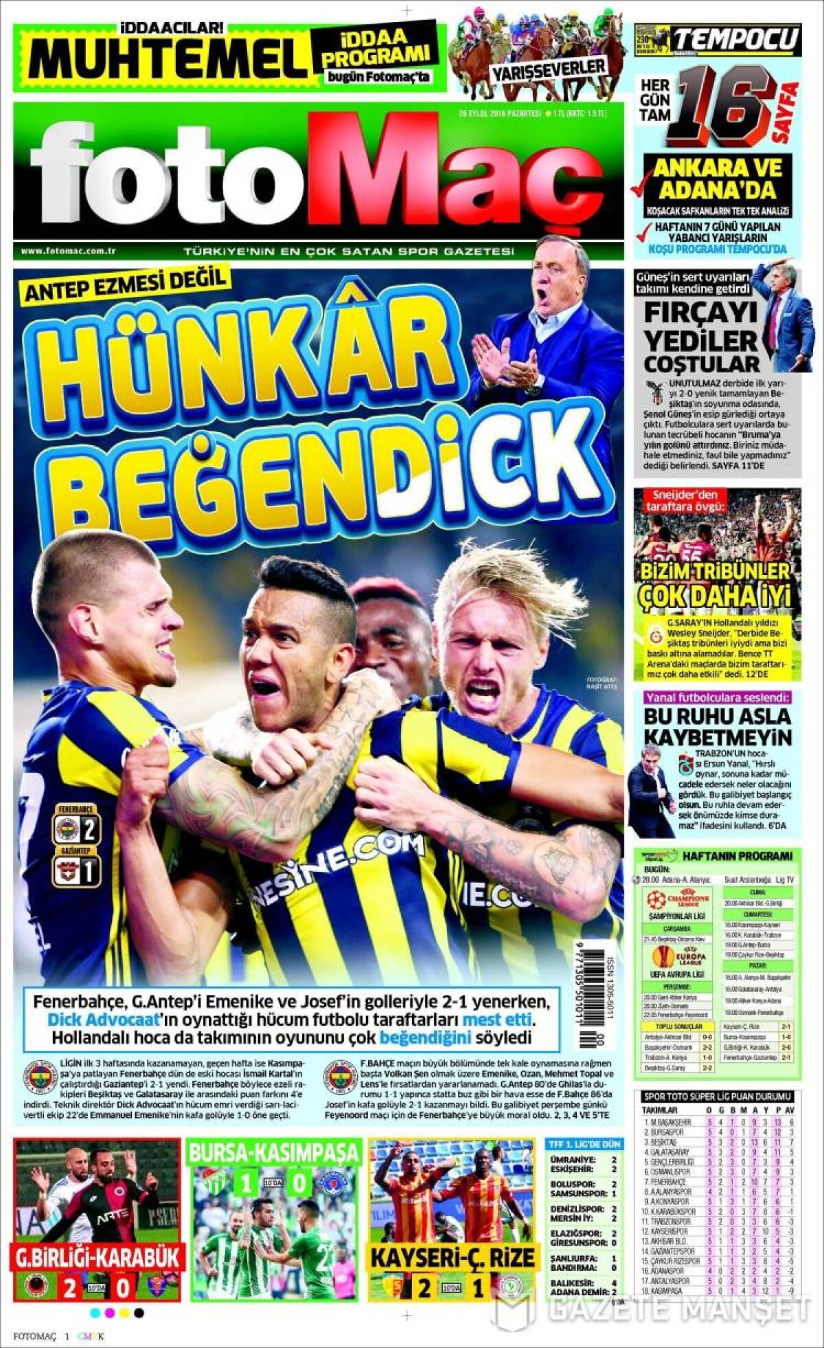 Ce scriu azi ziarele de sport din lume (26 septembrie 2016)