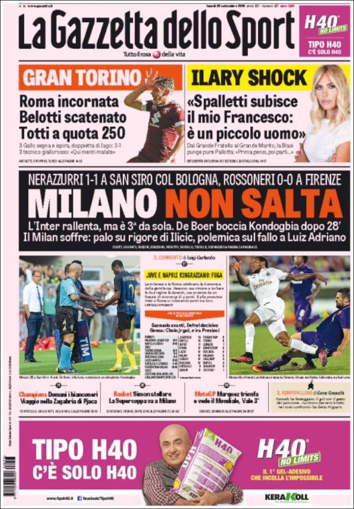 Ce scriu azi ziarele de sport din lume (26 septembrie 2016)