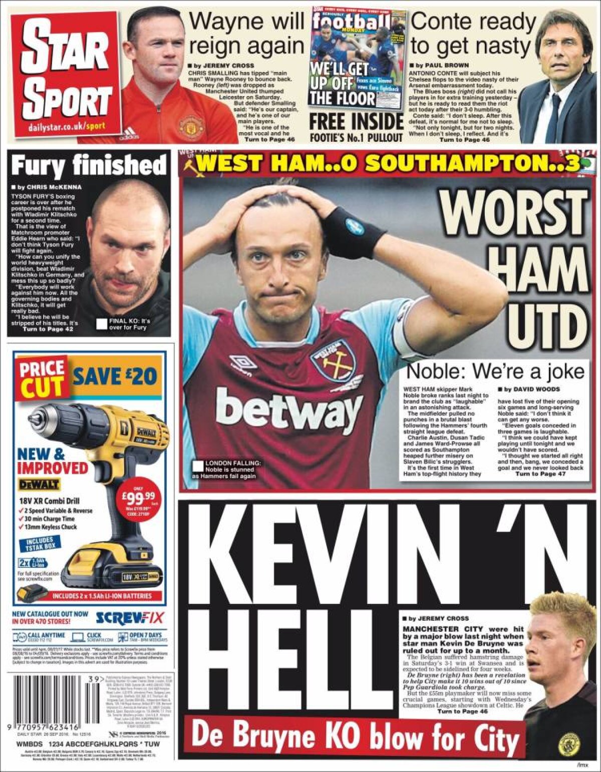 Ce scriu azi ziarele de sport din lume (26 septembrie 2016)