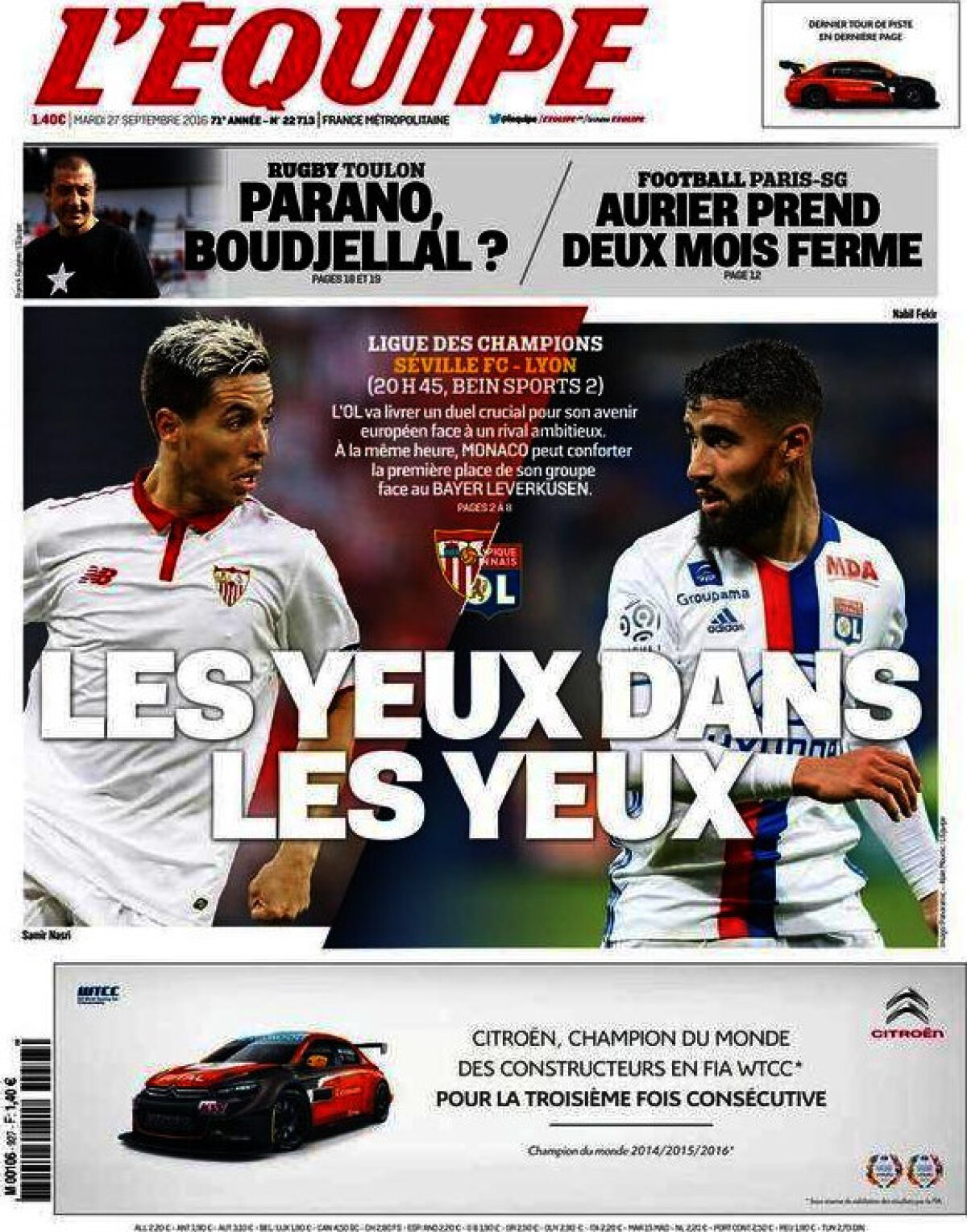 Ce scriu azi ziarele de sport din lume (27 septembrie 2016)