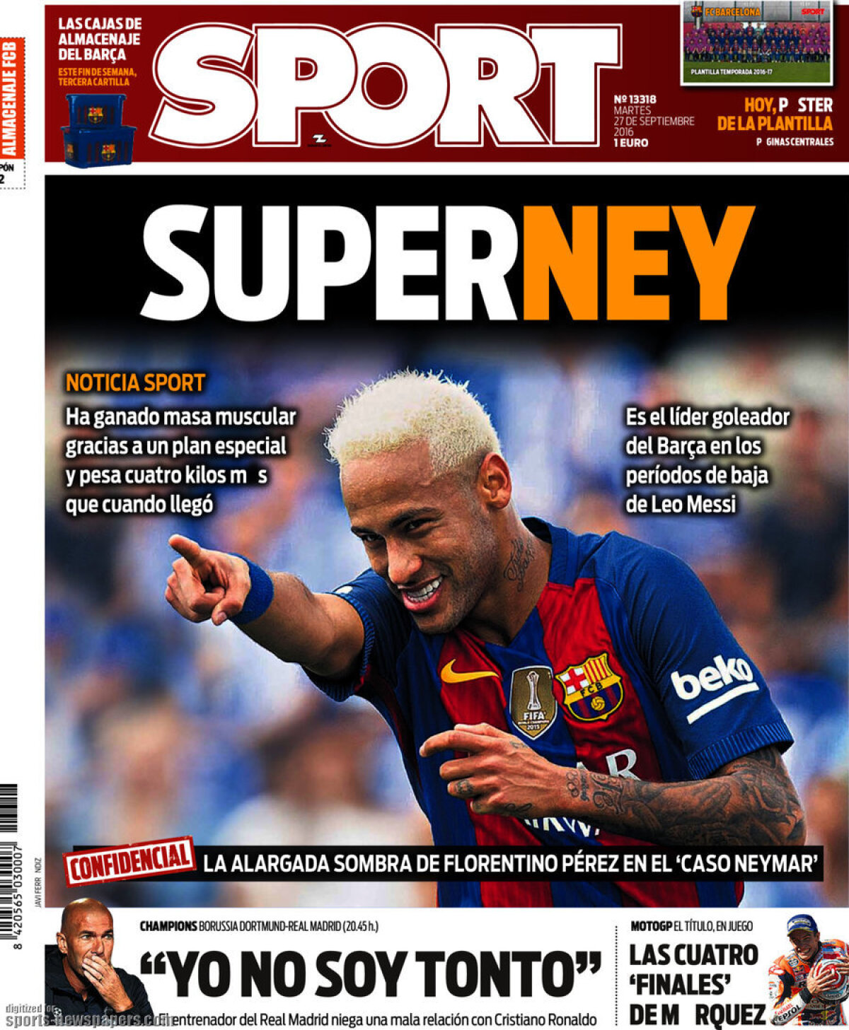 Ce scriu azi ziarele de sport din lume (27 septembrie 2016)