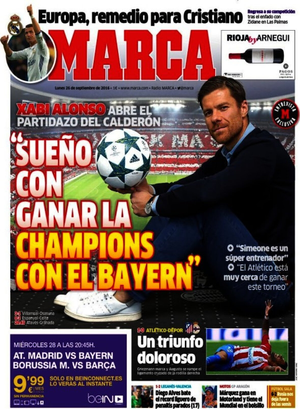 Ce scriu azi ziarele de sport din lume (27 septembrie 2016)