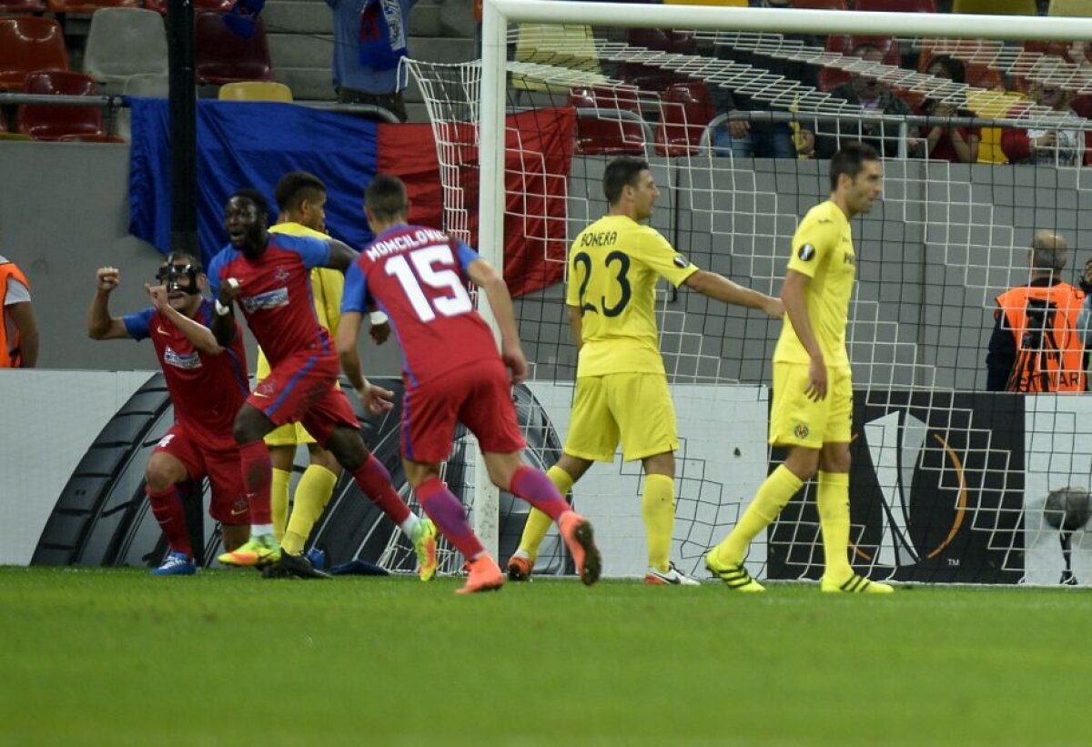 VIDEO+FOTO » Steaua, egal cu Villarreal, scor 1-1, la capătul unui meci bun al roș-albaștrilor » Trupa lui Reghe e ultima în grupă