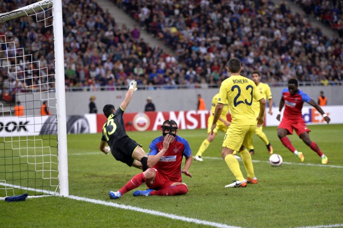 VIDEO+FOTO » Steaua, egal cu Villarreal, scor 1-1, la capătul unui meci bun al roș-albaștrilor » Trupa lui Reghe e ultima în grupă