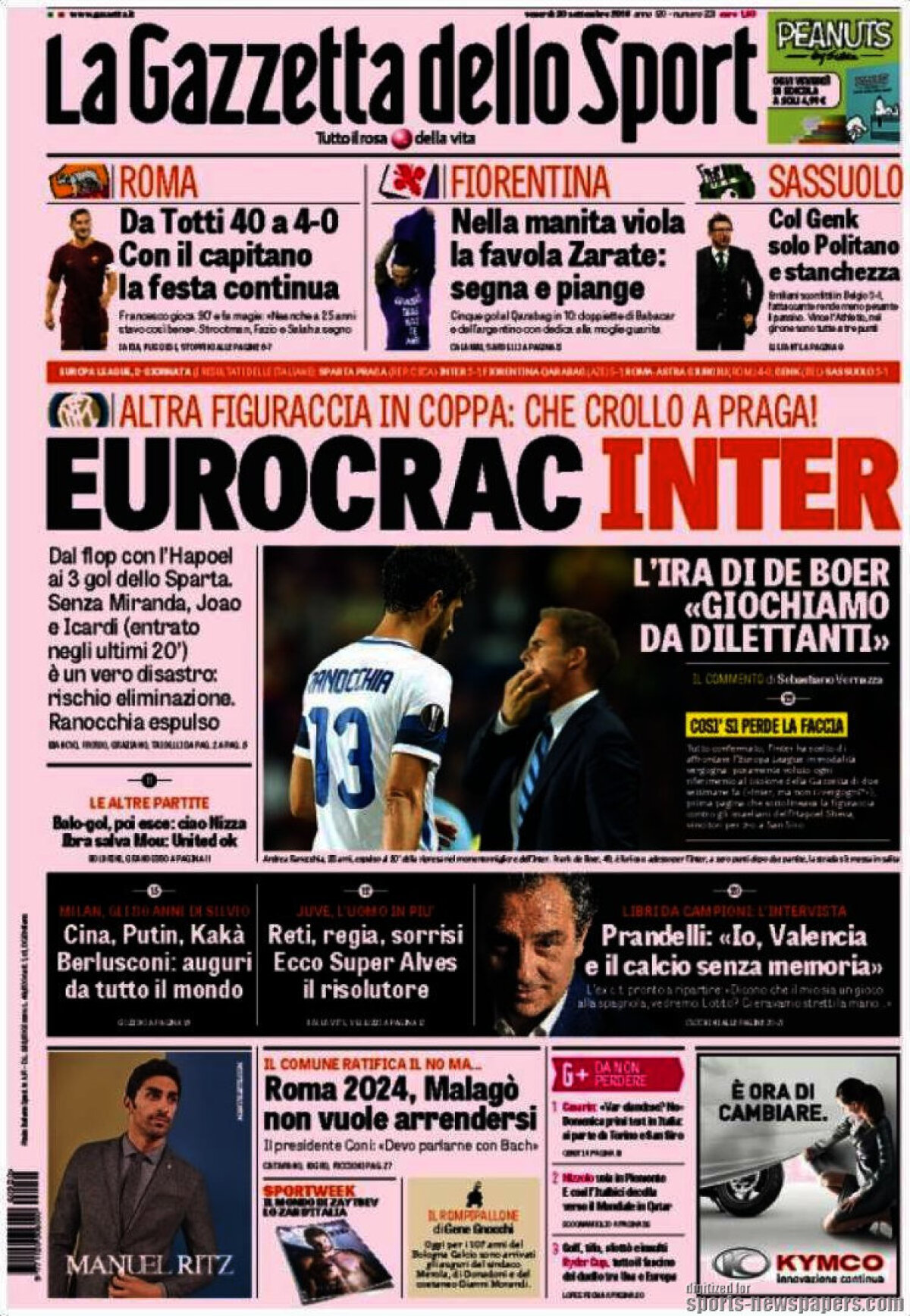 Ce scriu azi ziarele de sport din lume (30 septembrie 2016)