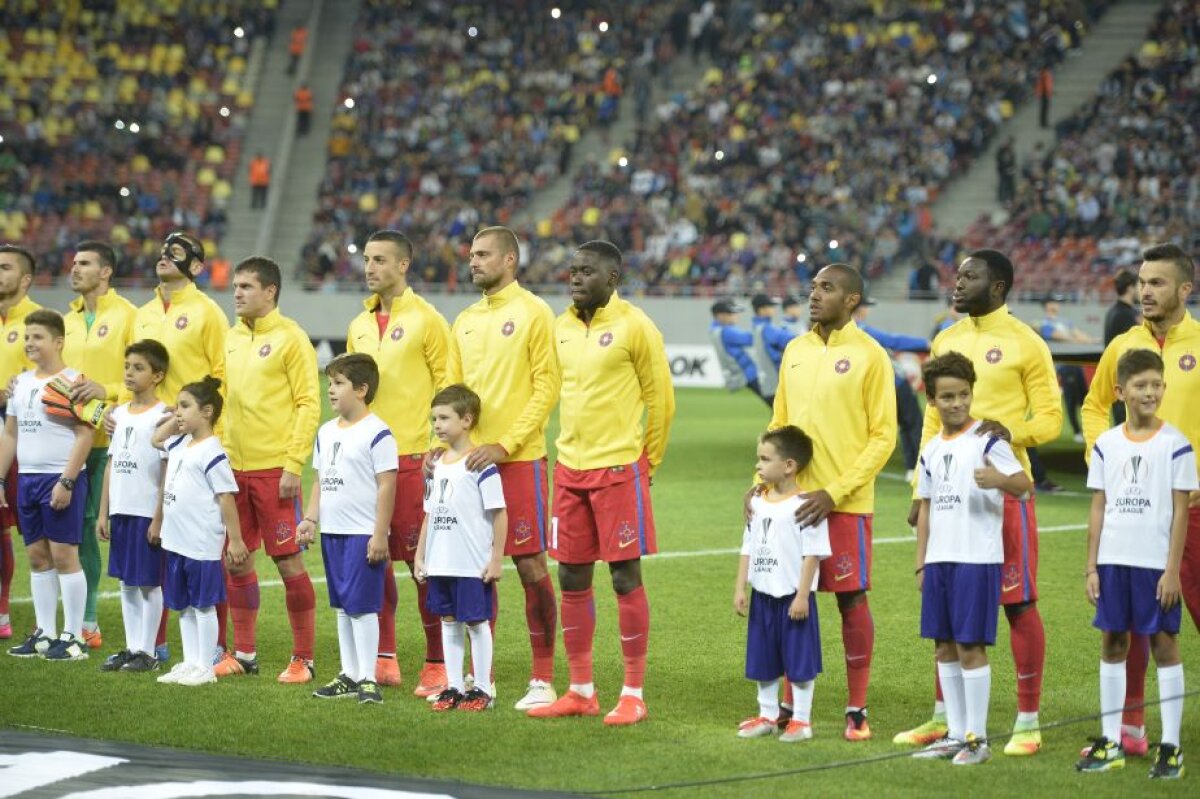 GALERIE FOTO Întâmplare amuzantă înainte de startul partidei dintre Steaua și Villarreal: "Vreau la mami" :)