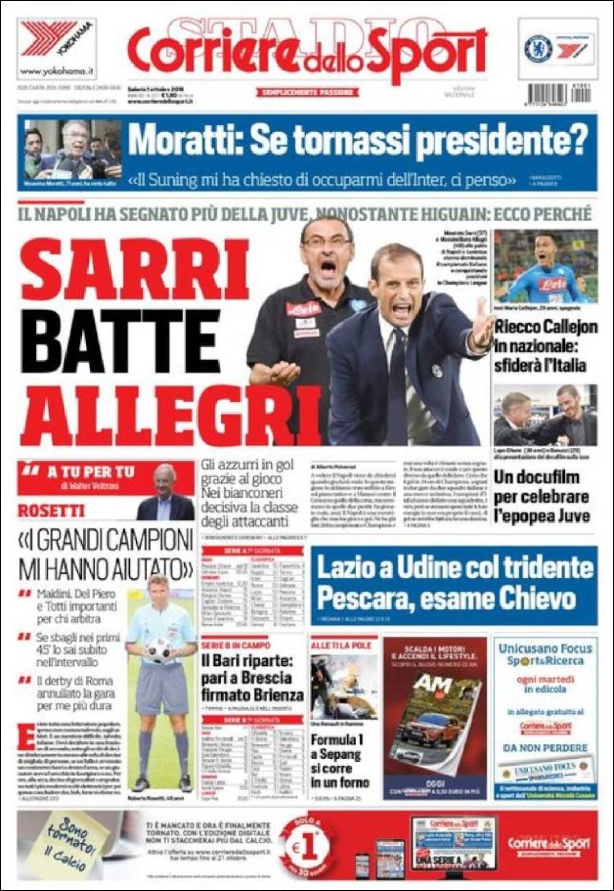 Ce scriu azi ziarele de sport din lume (1 octombrie 2016)