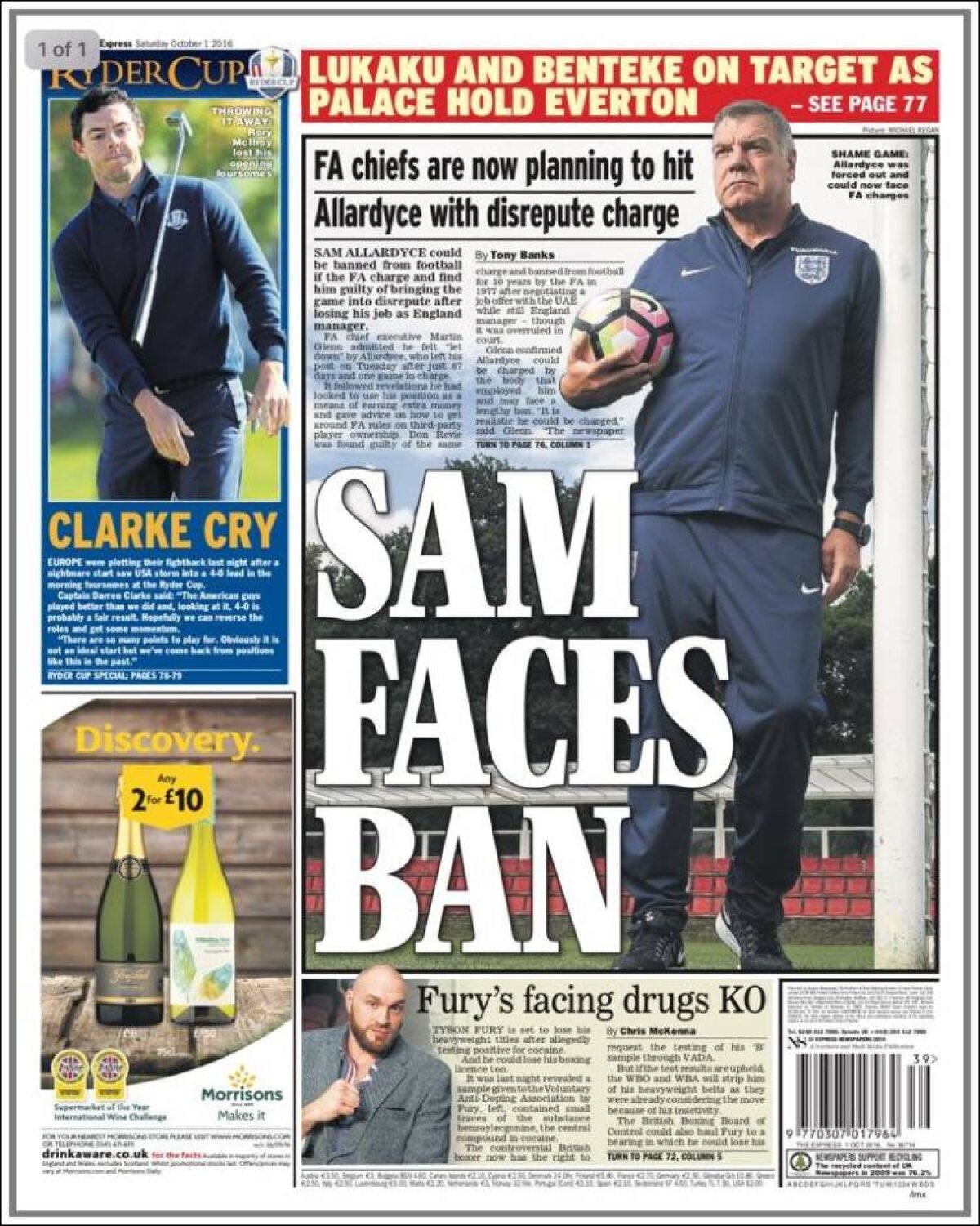 Ce scriu azi ziarele de sport din lume (1 octombrie 2016)