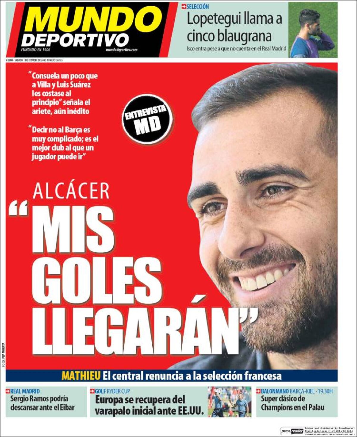 Ce scriu azi ziarele de sport din lume (1 octombrie 2016)