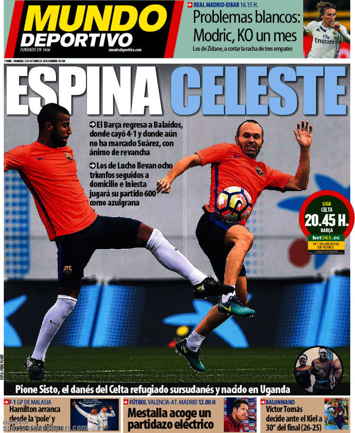 Ce scriu azi ziarele de sport din lume (2 octombrie 2016)