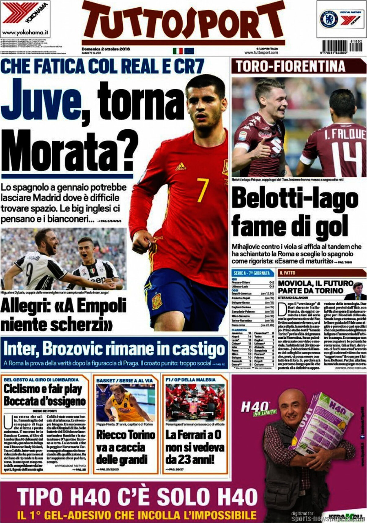 Ce scriu azi ziarele de sport din lume (2 octombrie 2016)