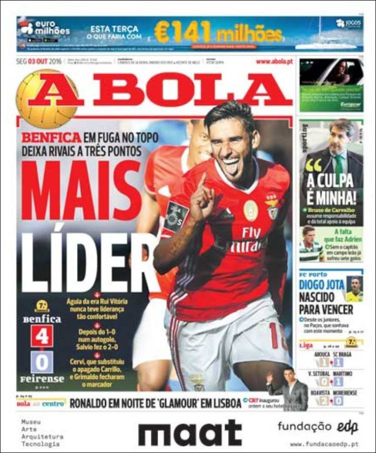 Ce scriu azi ziarele de sport din lume (3 octombrie 2016)