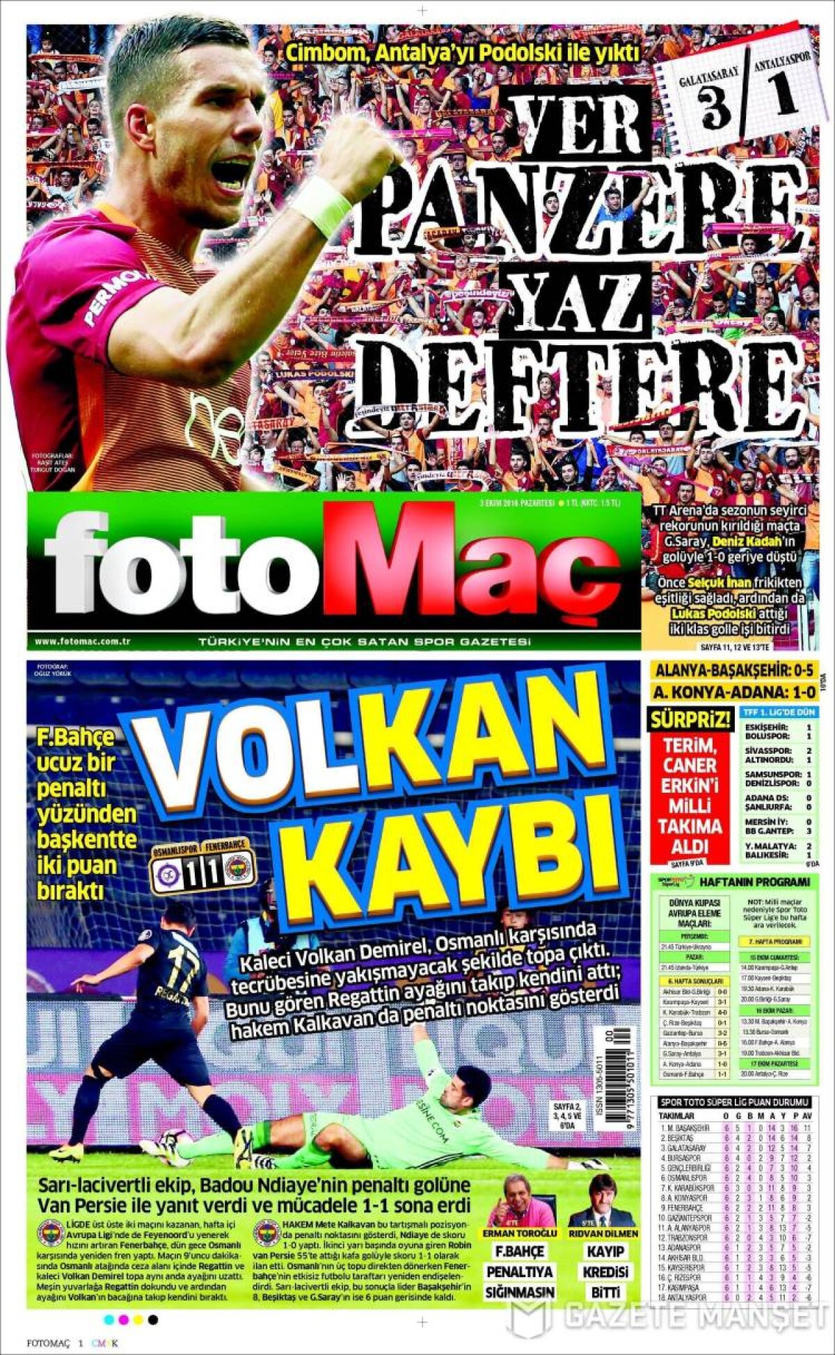 Ce scriu azi ziarele de sport din lume (3 octombrie 2016)