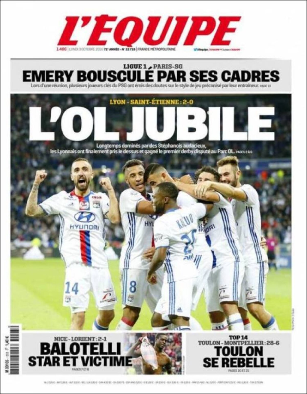 Ce scriu azi ziarele de sport din lume (3 octombrie 2016)