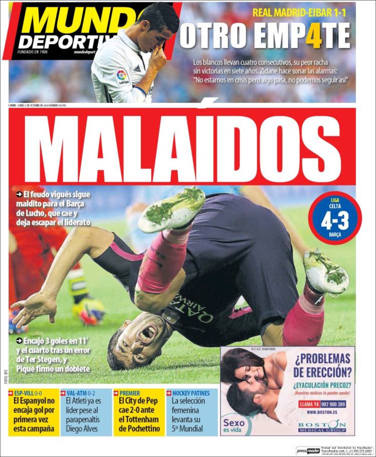 Ce scriu azi ziarele de sport din lume (3 octombrie 2016)