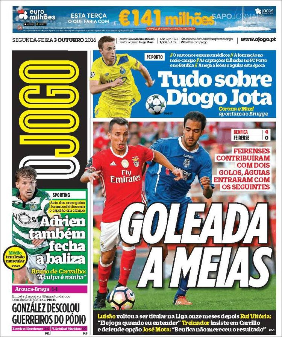 Ce scriu azi ziarele de sport din lume (3 octombrie 2016)