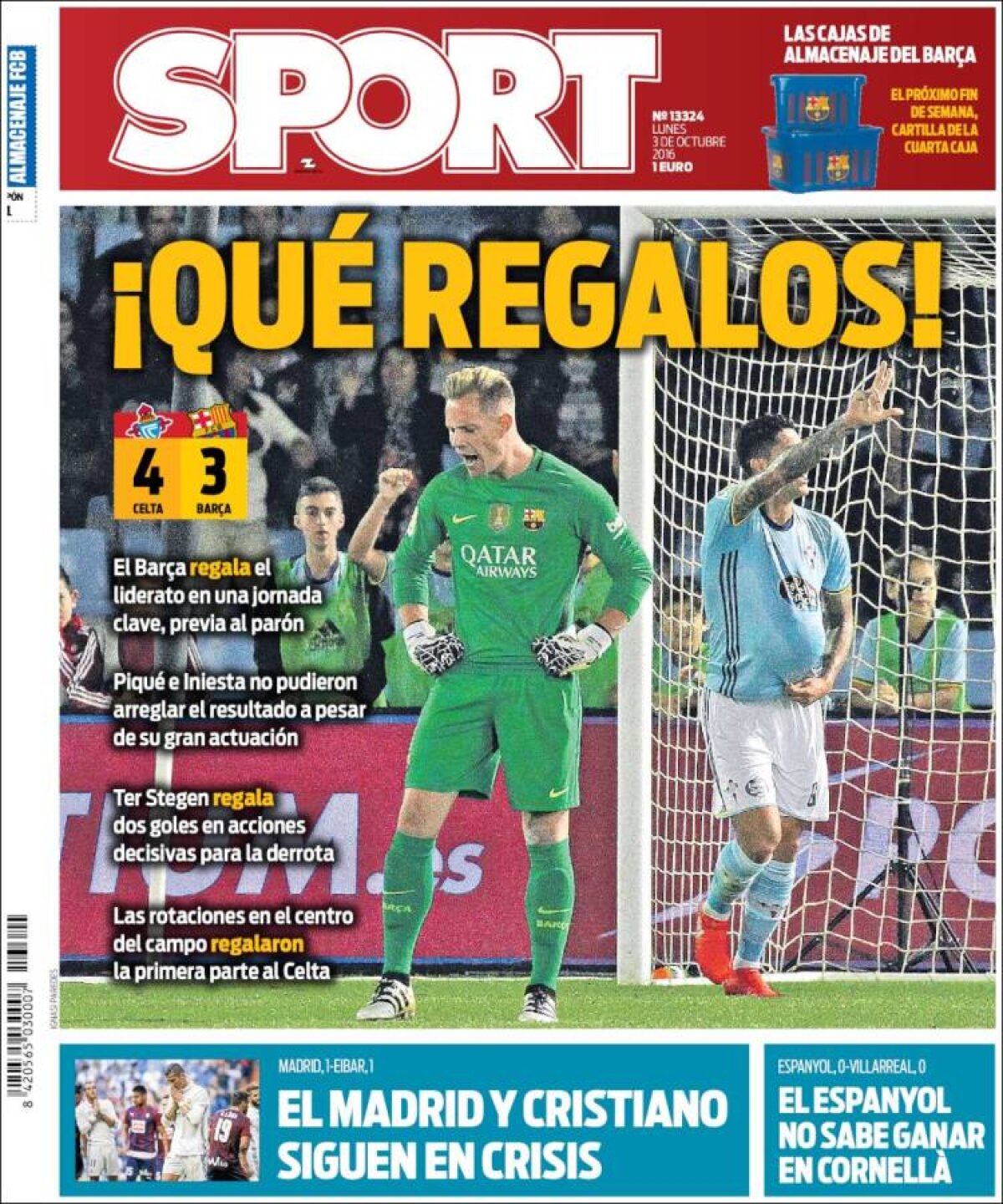 Ce scriu azi ziarele de sport din lume (3 octombrie 2016)