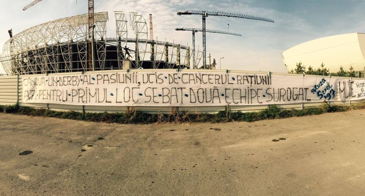 GALERIE FOTO Fanii craioveni și steliști s-au unit împotriva CraiOlguței și FCSB-ului: " Ne dezicem de cele două echipe surogat"