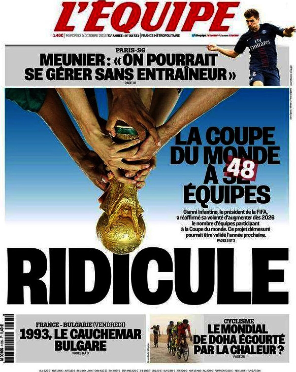 Ce scriu azi ziarele de sport din lume (5 octombrie 2016)