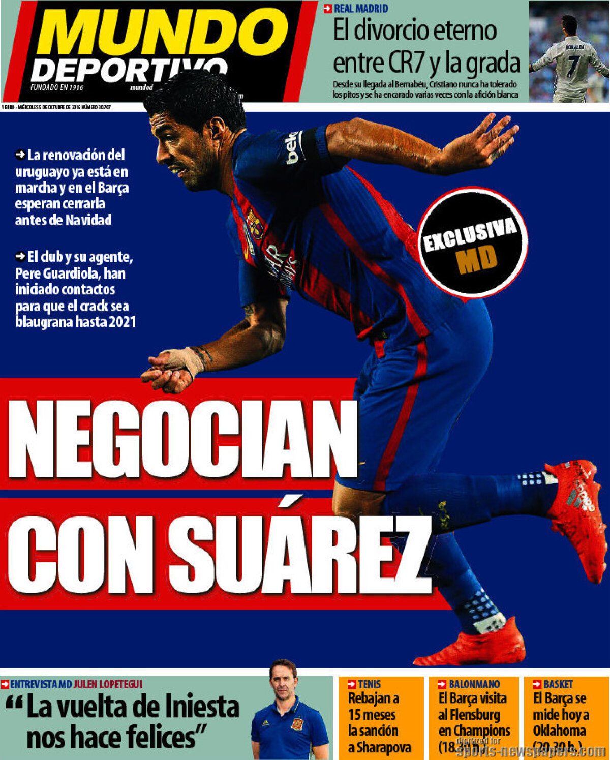 Ce scriu azi ziarele de sport din lume (5 octombrie 2016)