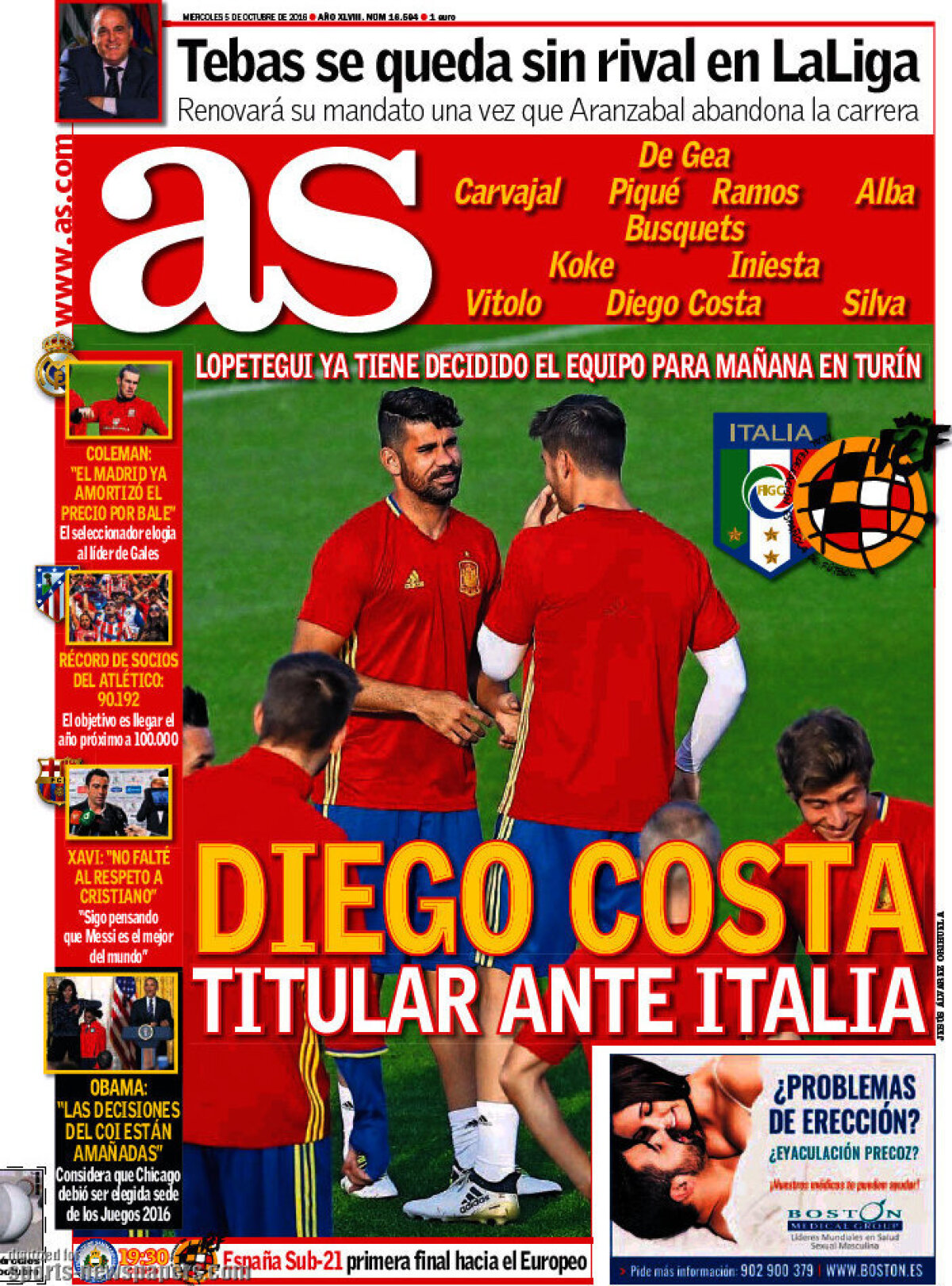 Ce scriu azi ziarele de sport din lume (5 octombrie 2016)