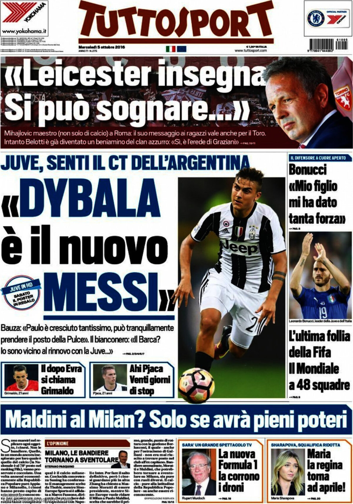 Ce scriu azi ziarele de sport din lume (5 octombrie 2016)