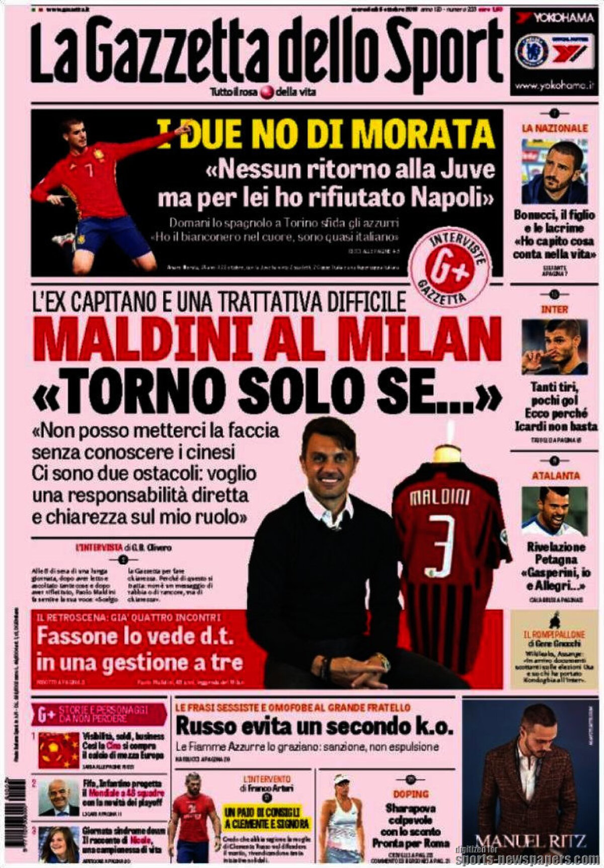 Ce scriu azi ziarele de sport din lume (5 octombrie 2016)