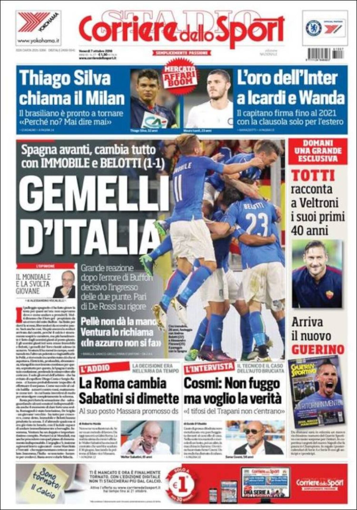 Ce scriu azi ziarele de sport din lume (7 octombrie 2016)